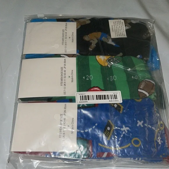3 Pairs Men's Football Socks Cozy & Comfy  Size 7-13 - Picture 6 of 6